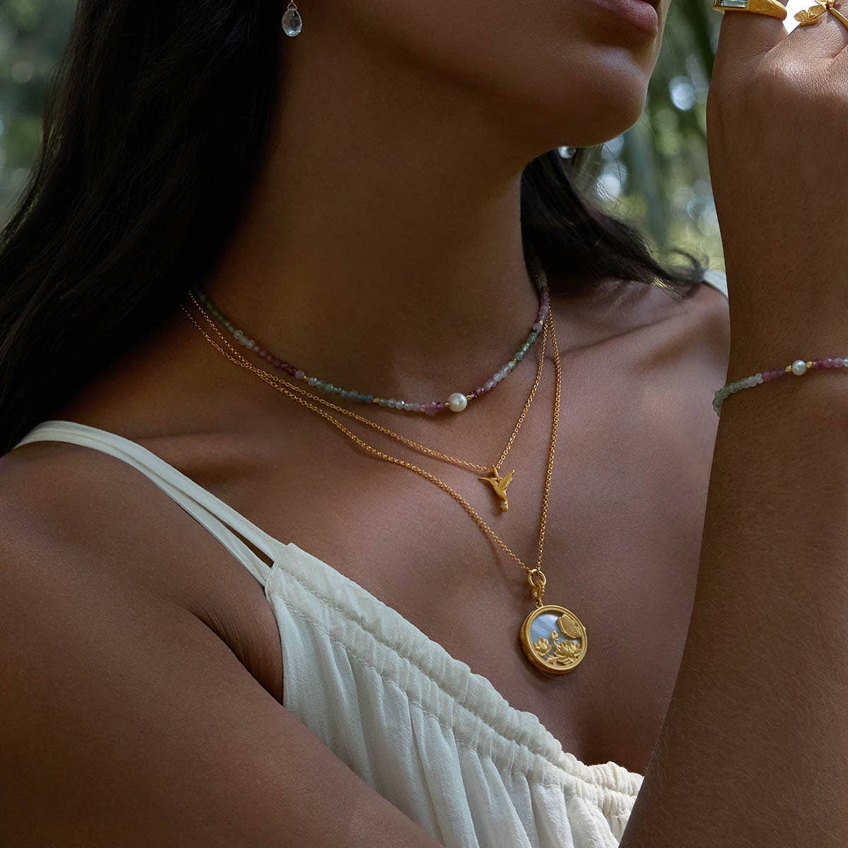 Gold Hummingbird Necklace | Satya