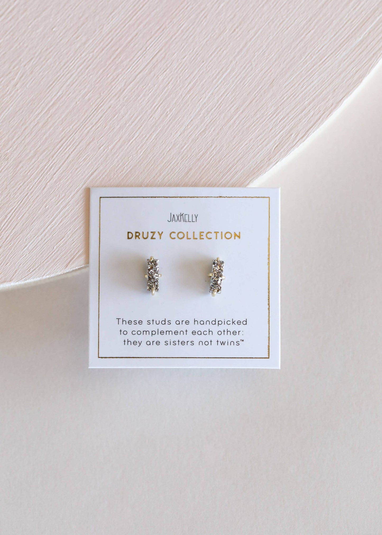 Silver Druzy Bar Posts