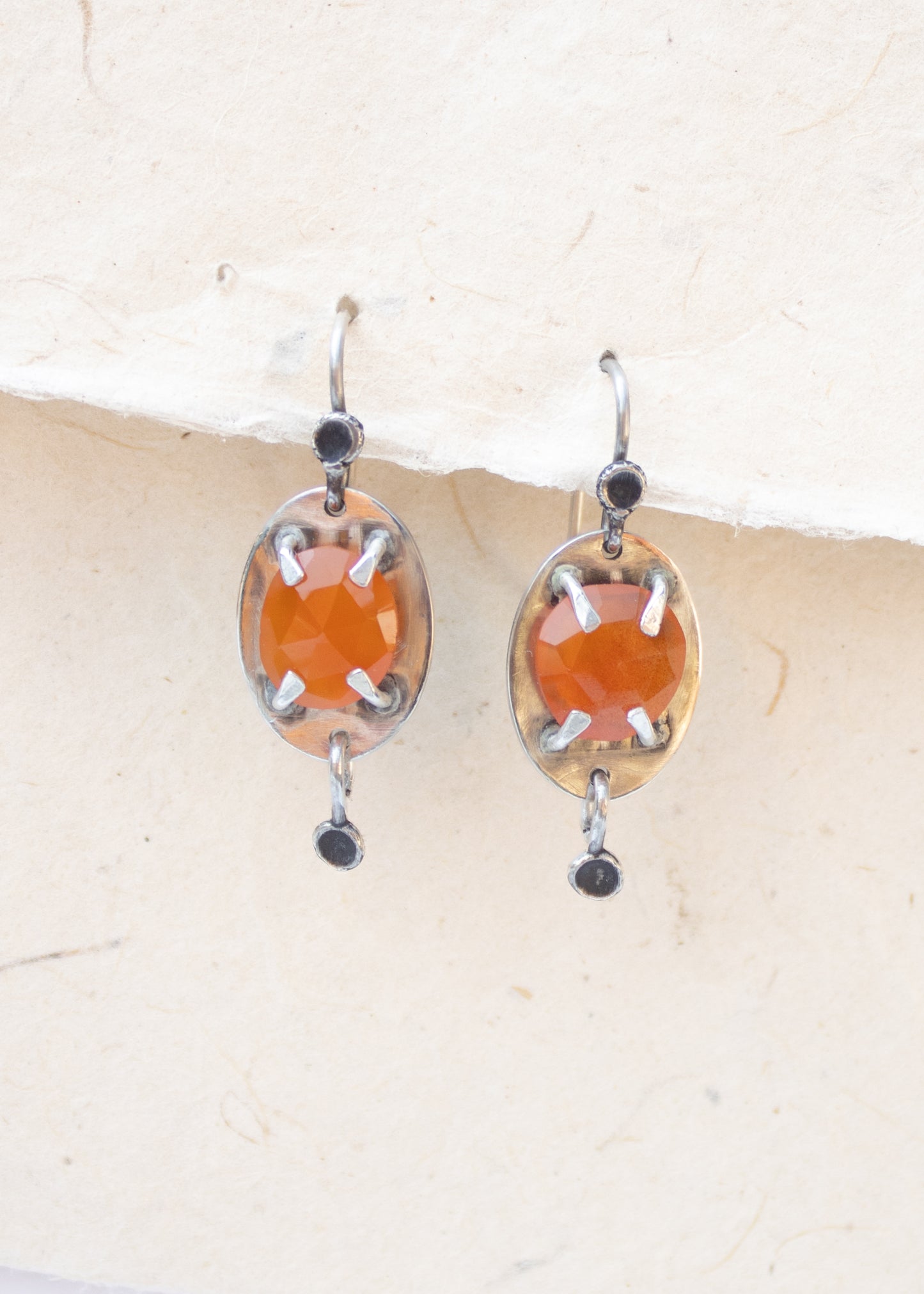 Orange Chalcedony Earrings | Glacier Lily