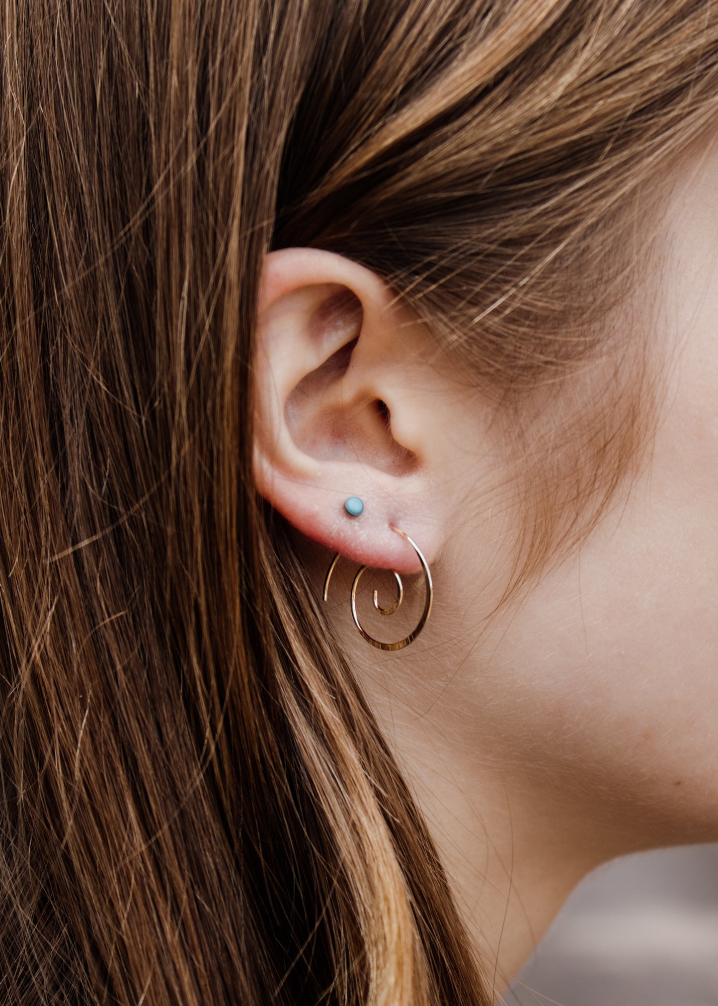 Gold Filled Spiral Earring