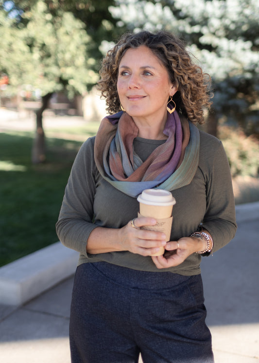 3/4 Sleeve Bias Tee in Kelp | Cut•Loose