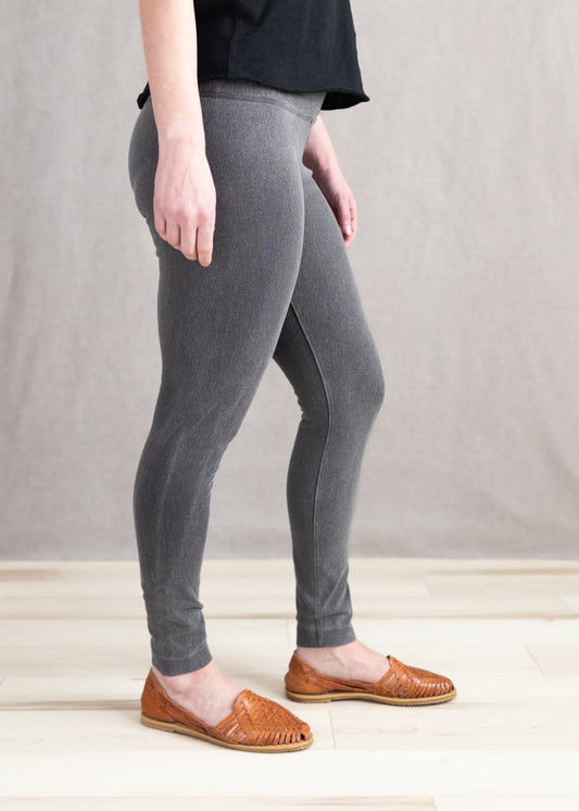 Denim Legging in Mid Grey | Lysse