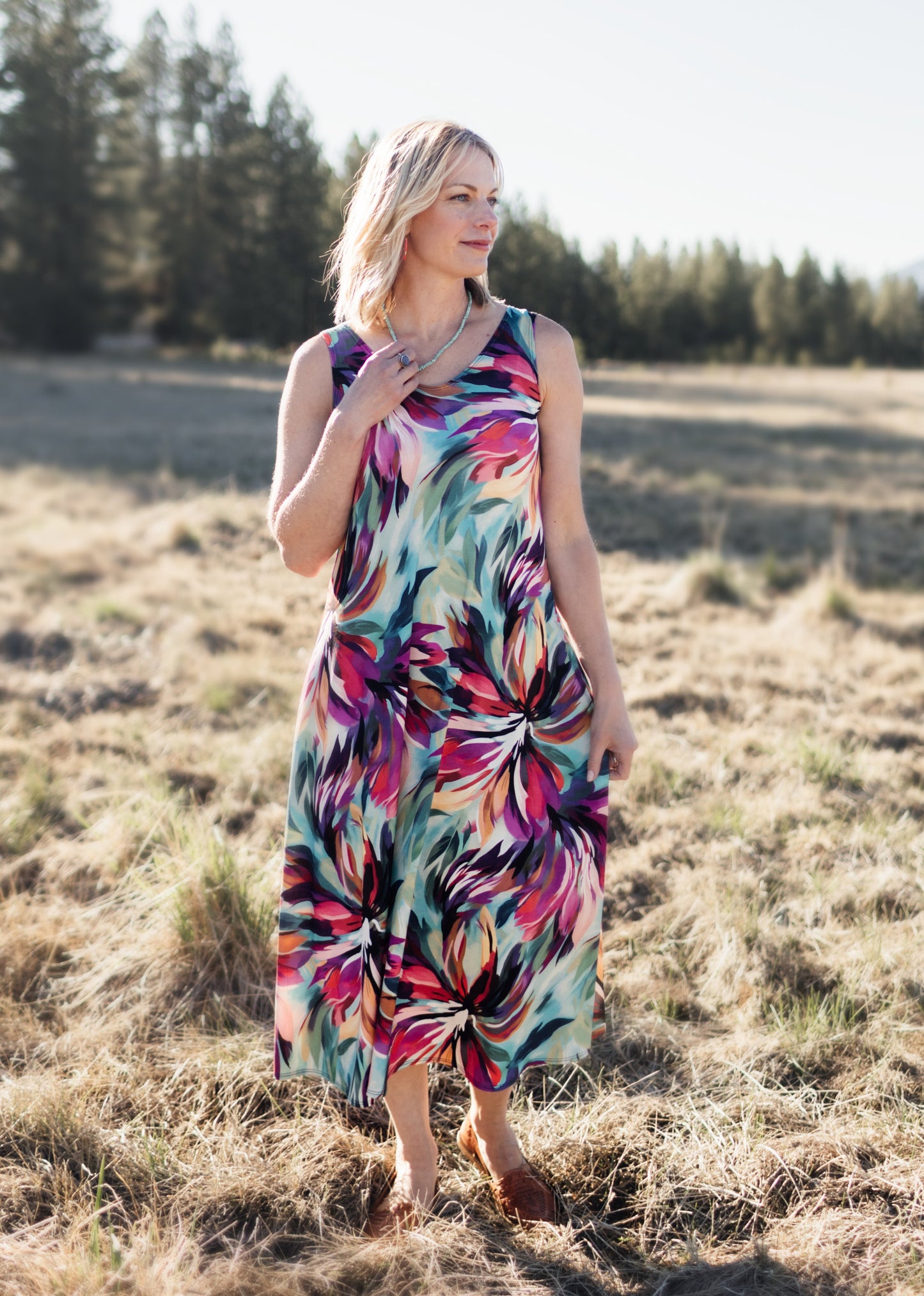 Penny Dress in Brushed Floral | Salaam