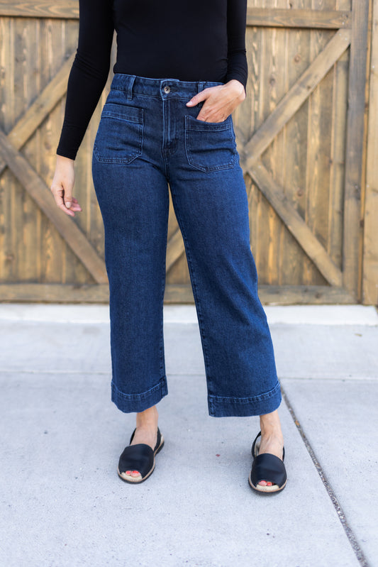 Marine Crop Jean in Aspen | Sanctuary