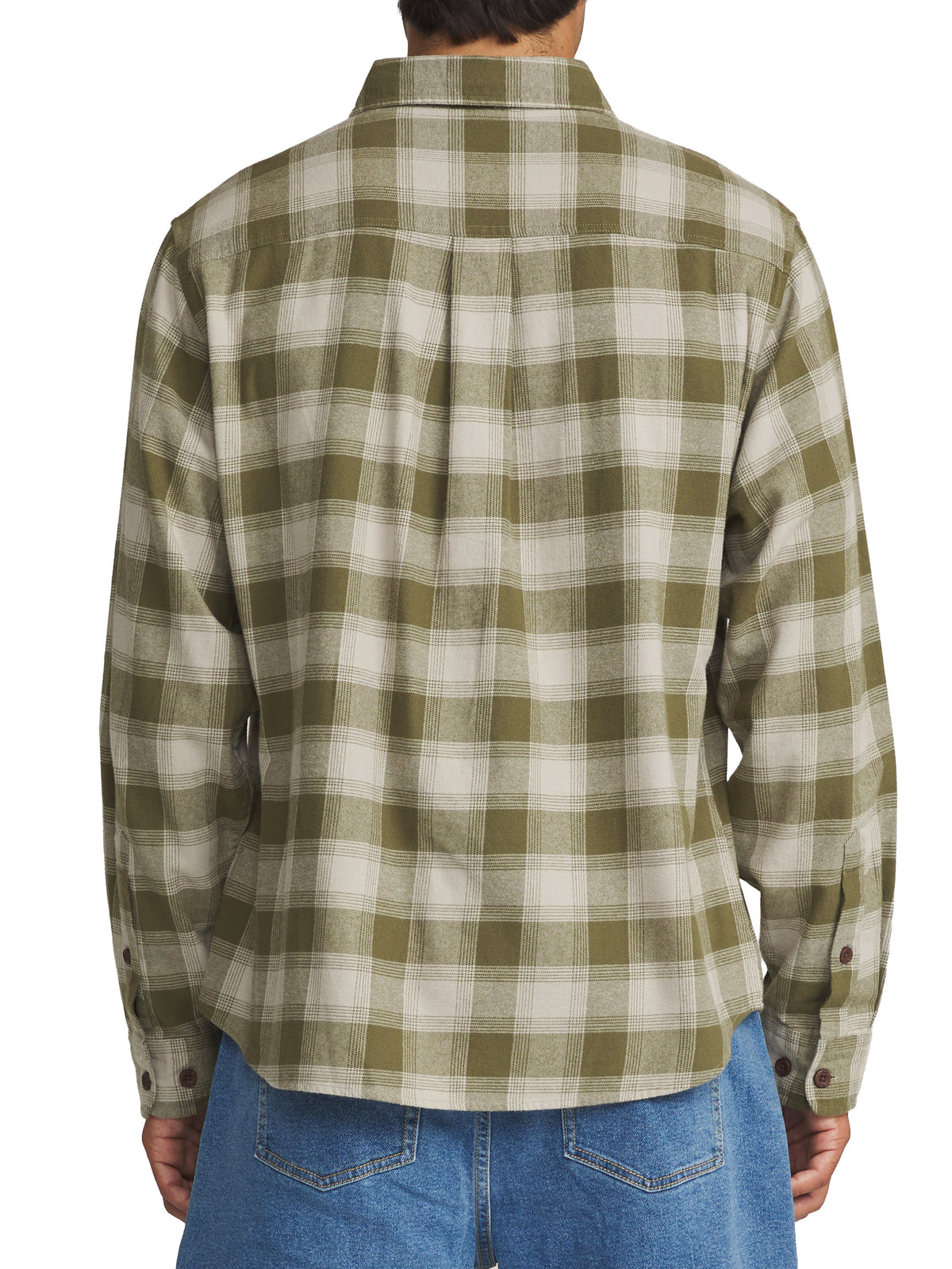 Derek Flannel in Olive Plaid | Katin