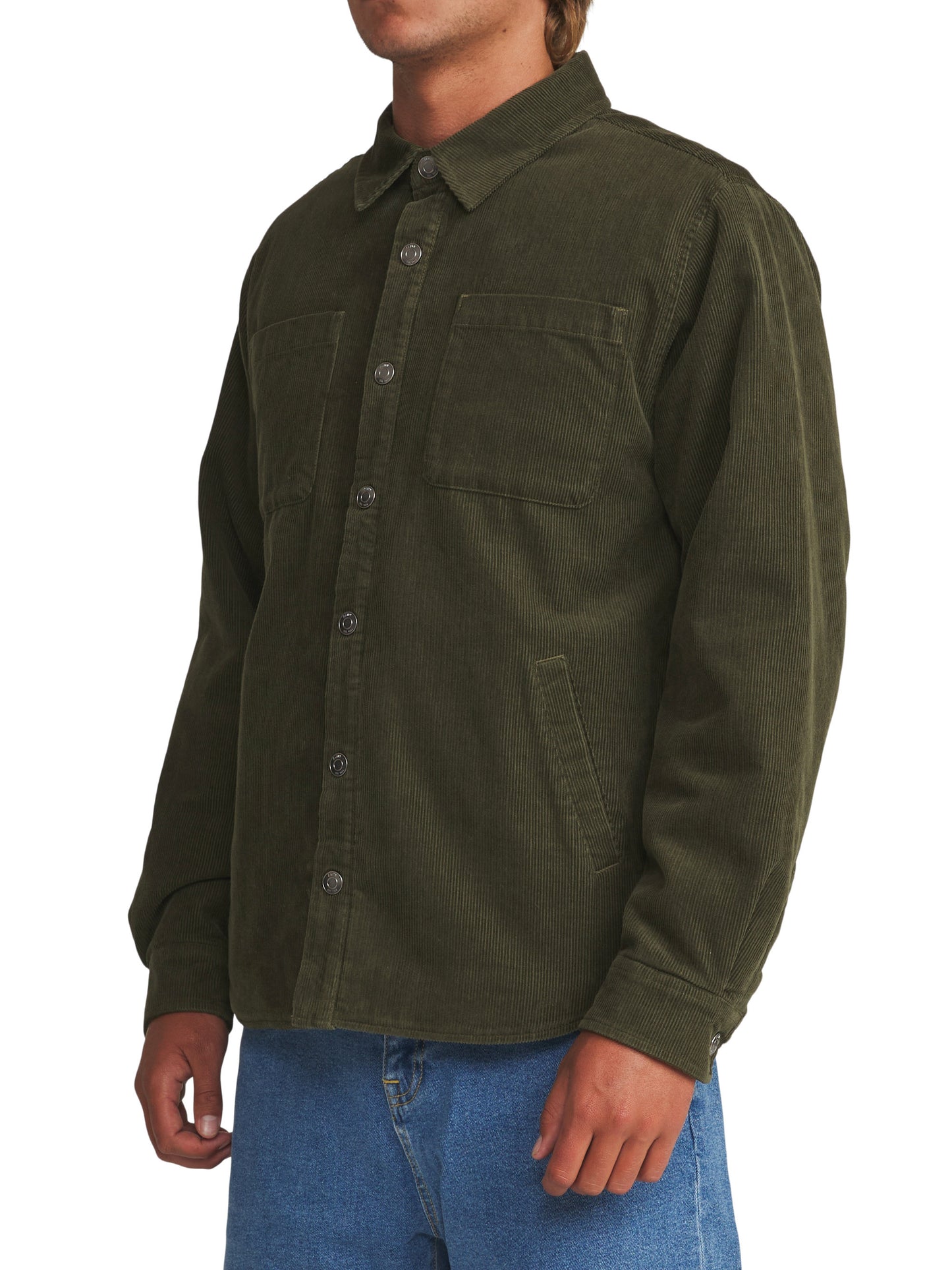 Harold Corduroy Jacket in Dark Olive | Katin