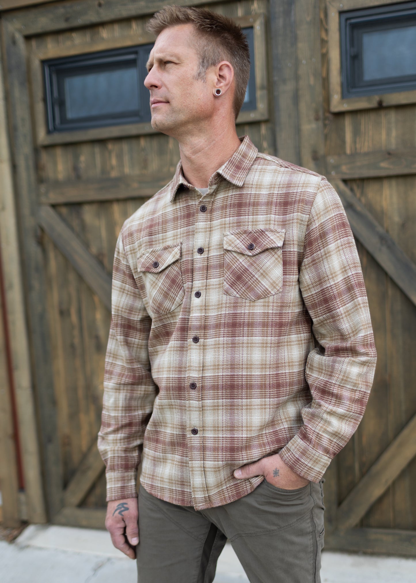 Sierra Flannel in Mahogany | Katin