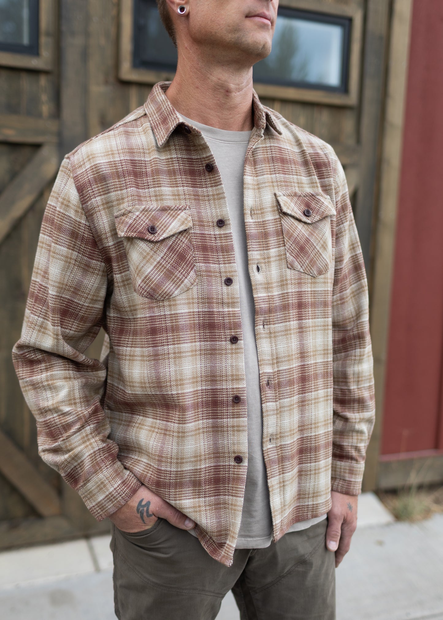 Sierra Flannel in Mahogany | Katin