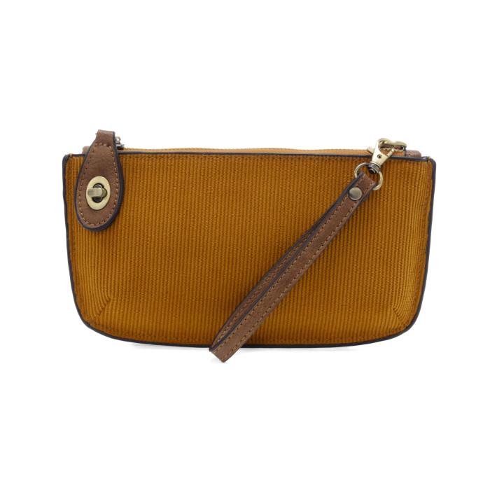 Corduroy Mini Crossbody Clutch in Dijon