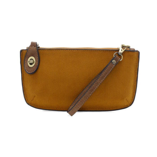 Corduroy Mini Crossbody Clutch in Dijon