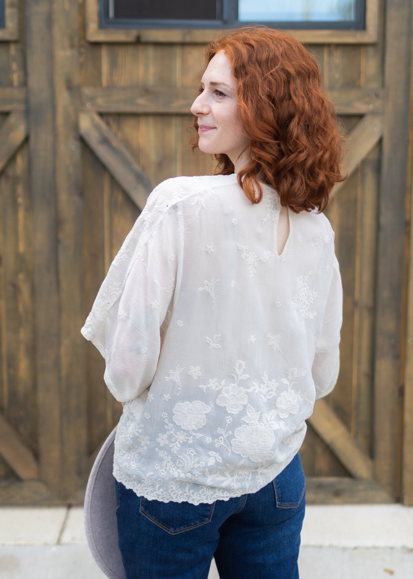 Jonet Blouse in Ecru | Johnny Was