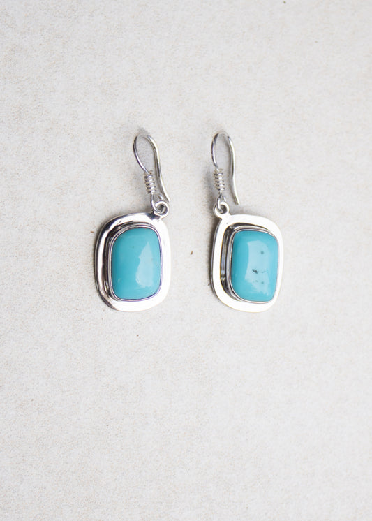 Oblong Sleeping Beauty Turquoise Earrings | Lee McAllister