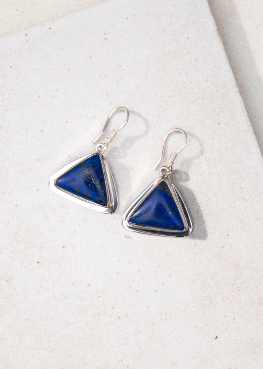 Triangle Lapis Earrings | Lee McAllister