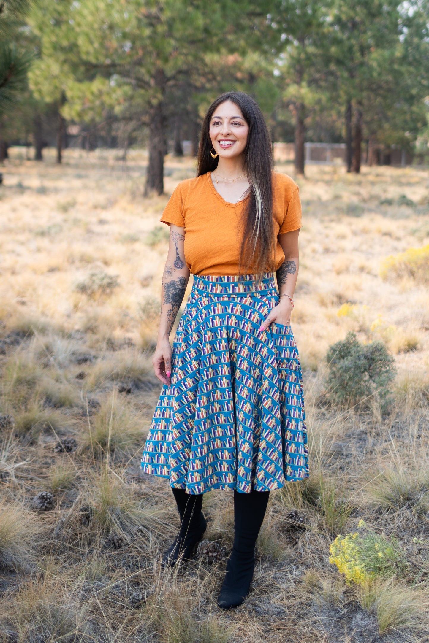 Sojourn Skirt in Library Print | Effie's Heart
