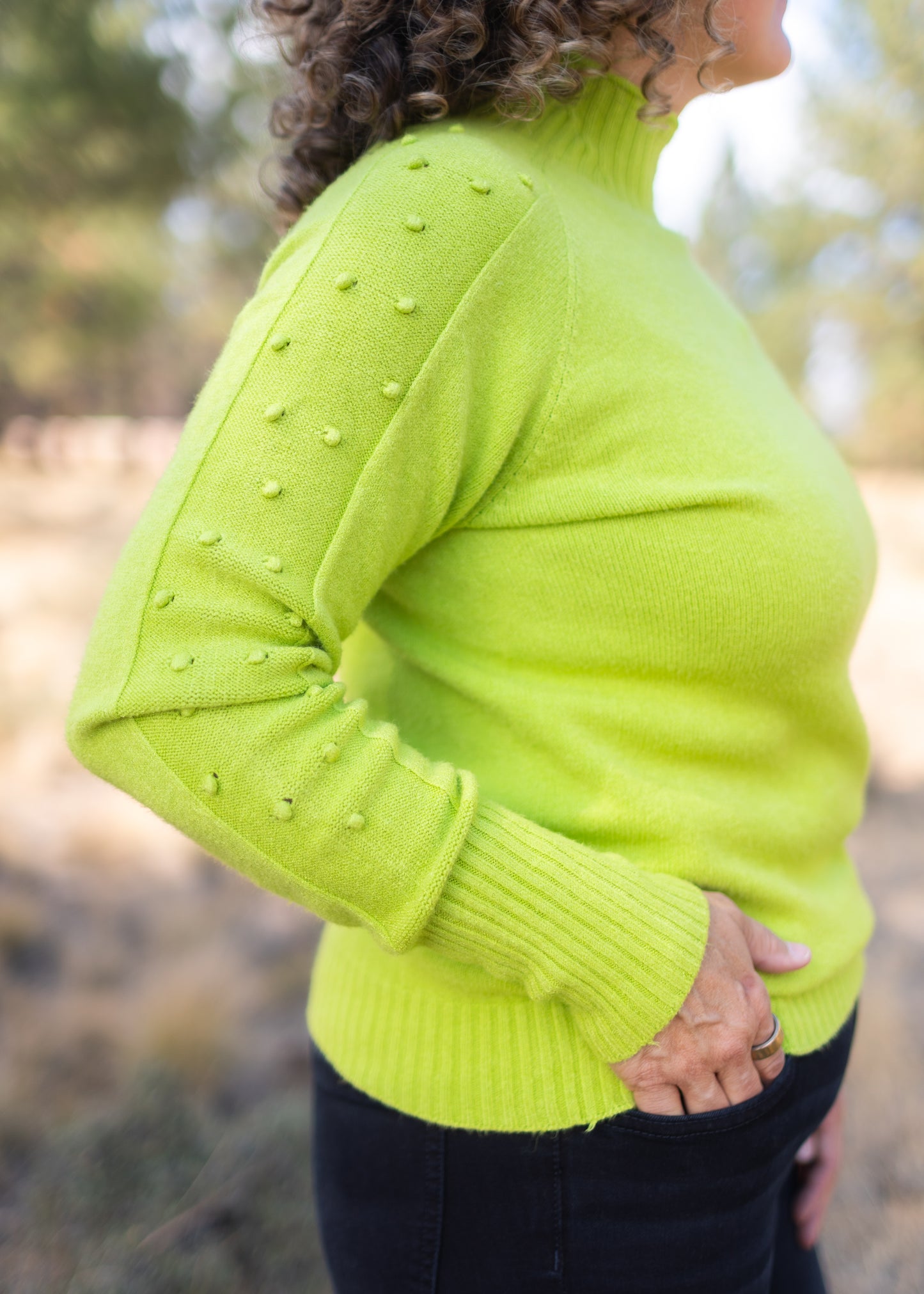 Mock Neck Sweater in Citrus