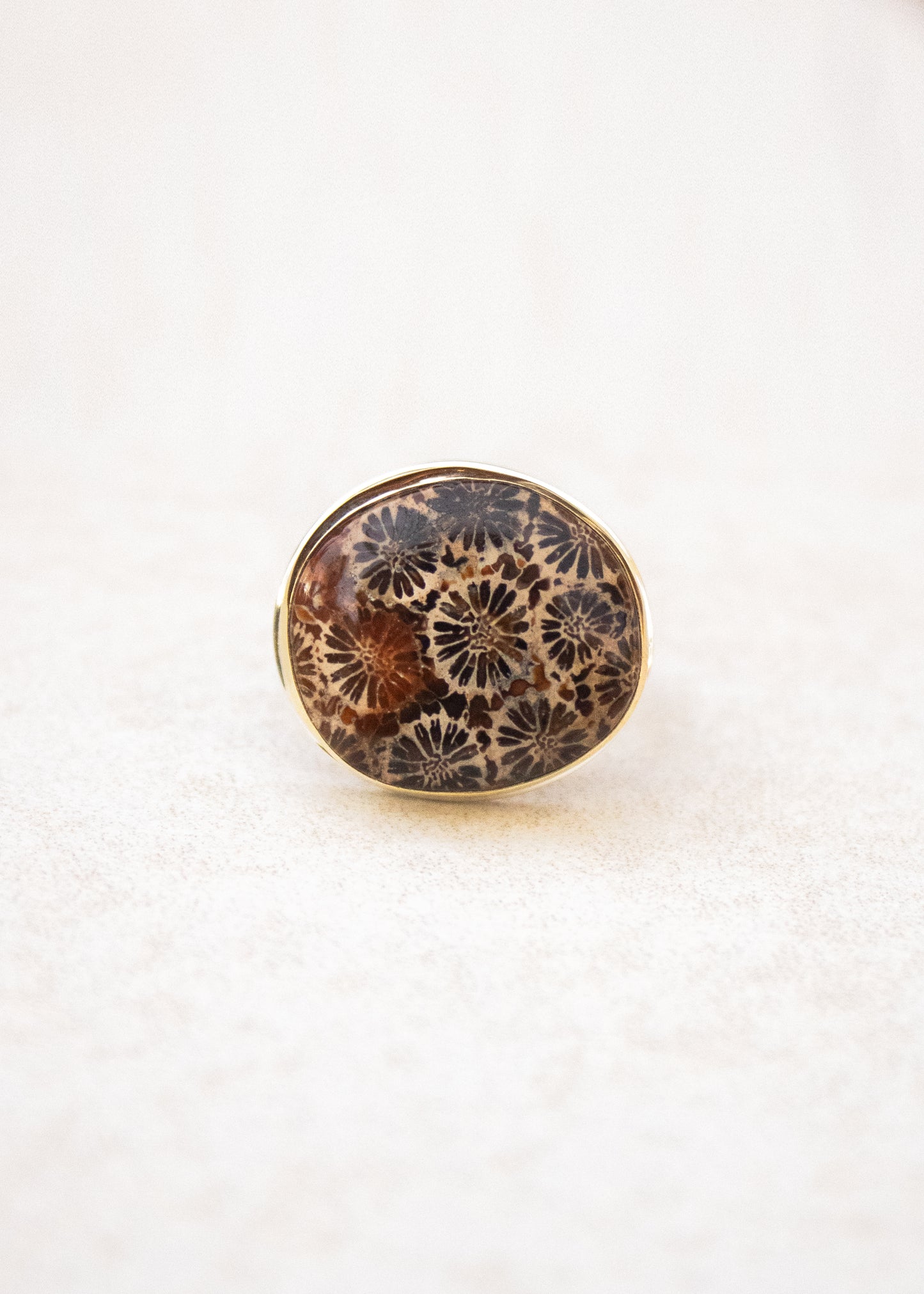 Petrified Sponge Coral Ring | Linda Blumel