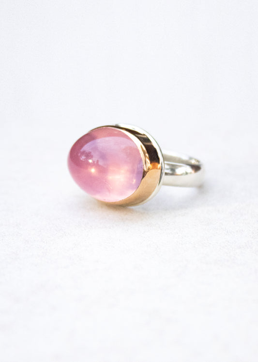 Dome Rose Quartz Ring | Linda Blumel
