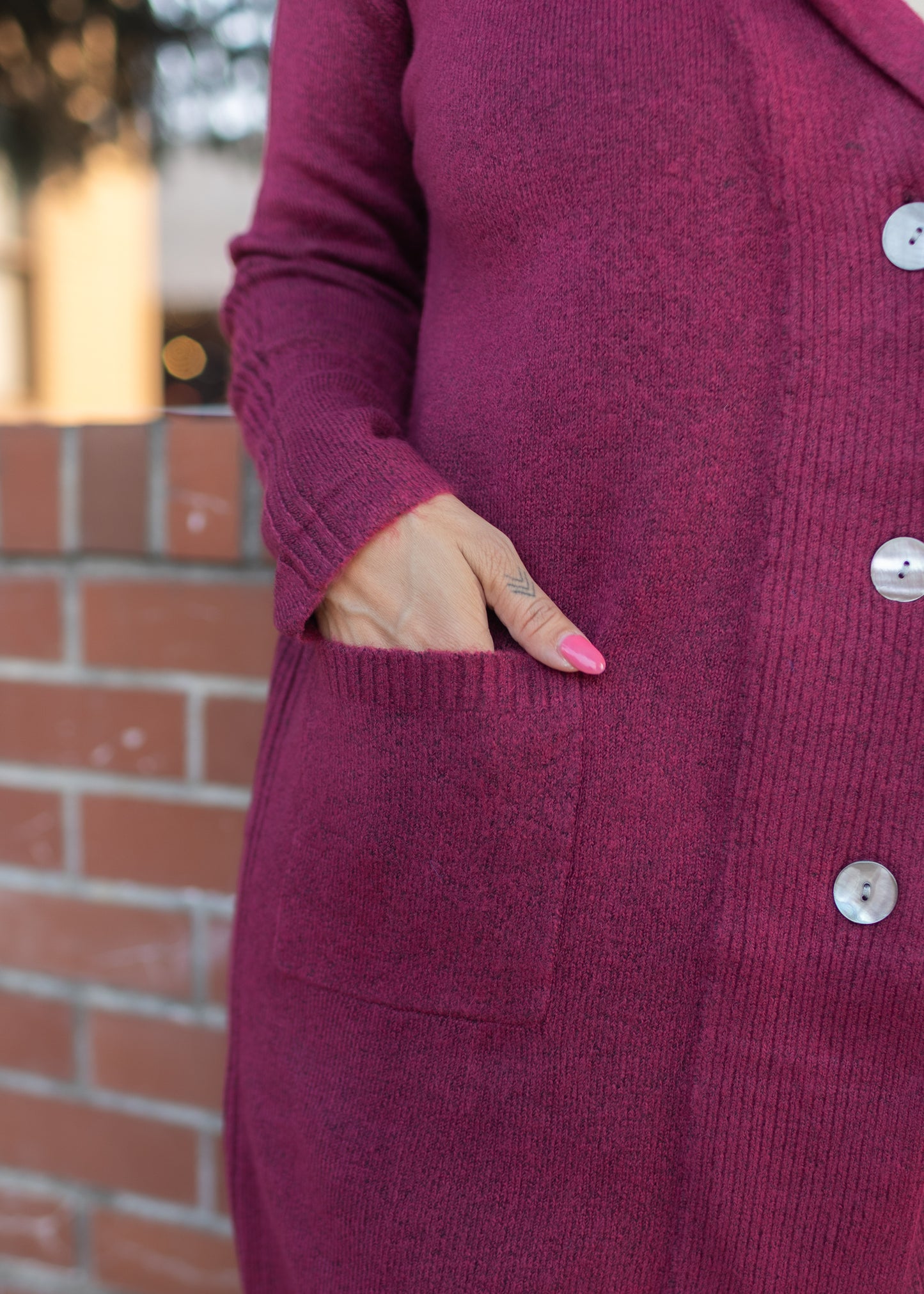 Pierson Cardigan in Raspberry | Wearables
