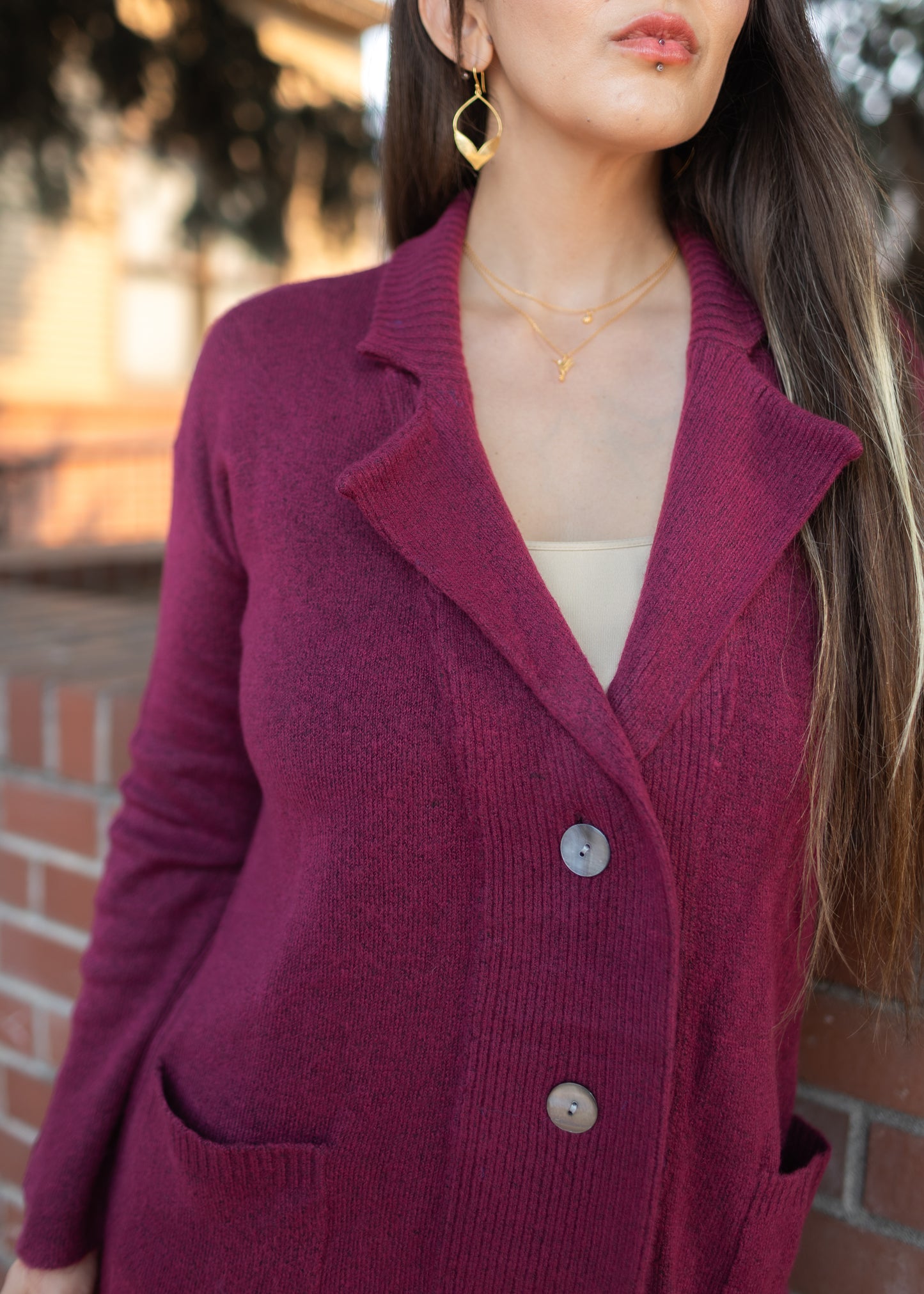 Pierson Cardigan in Raspberry | Wearables