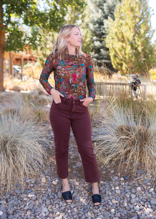 Cadence Straight Crop in Chicory | Sanctuary