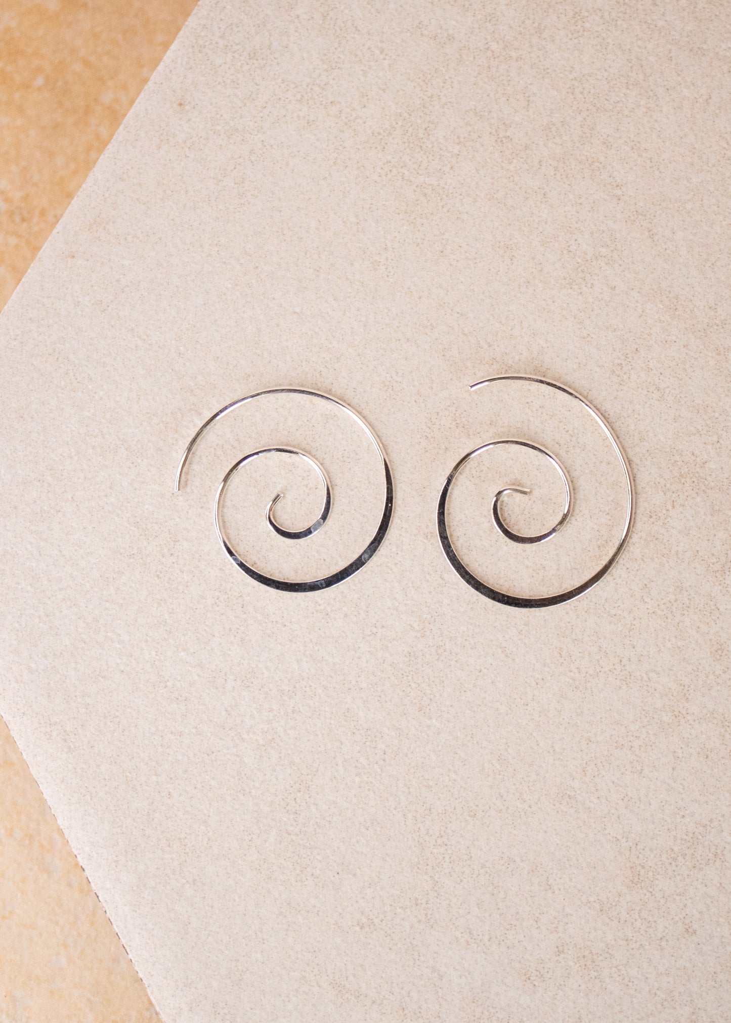 Sterling Silver Spiral Hoop