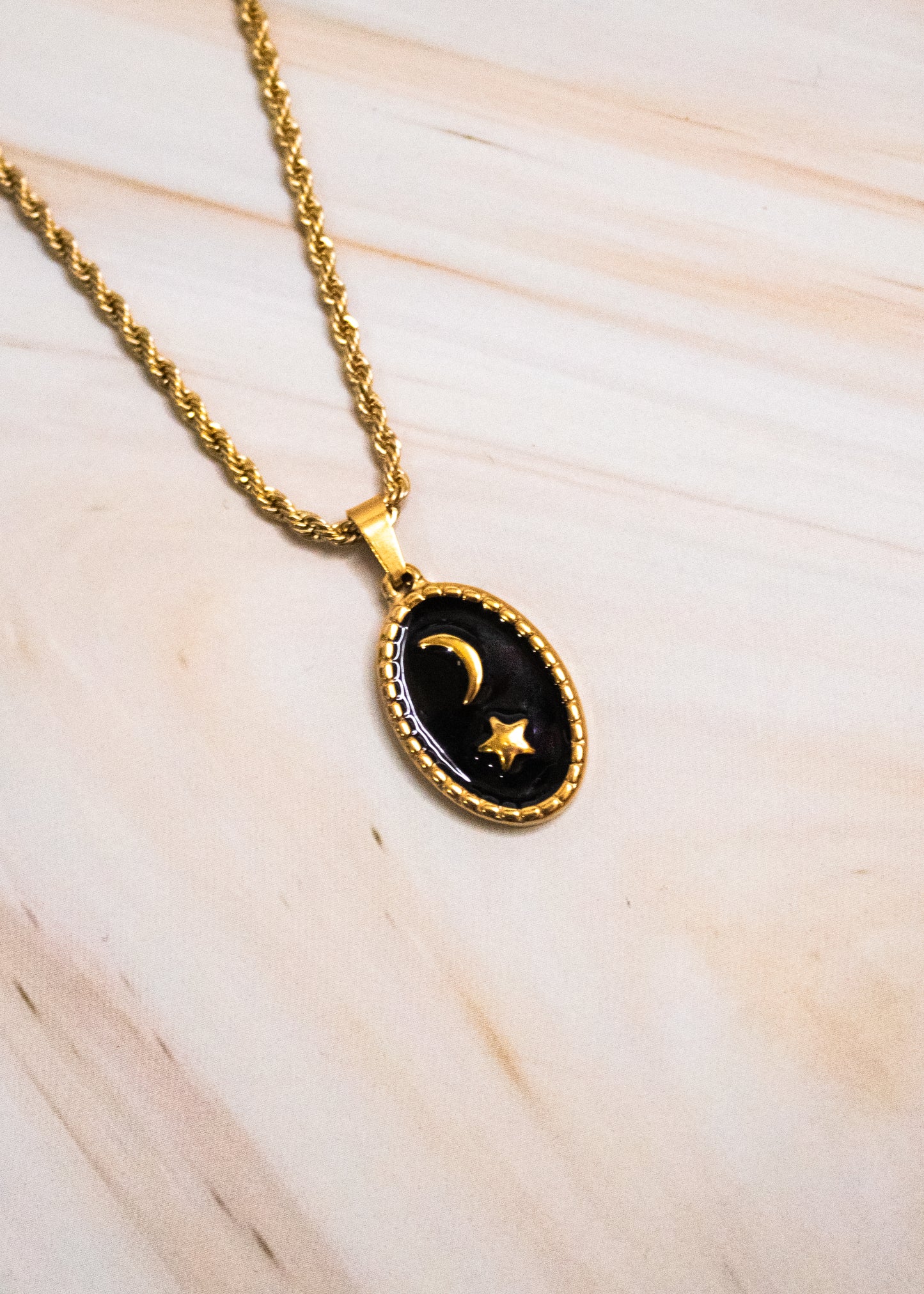Star & Moon Pendant Necklace