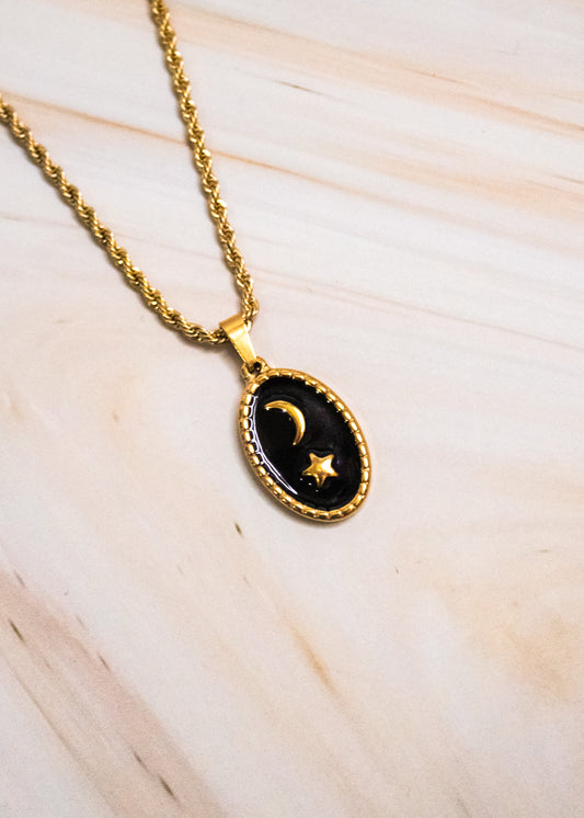 Star & Moon Pendant Necklace