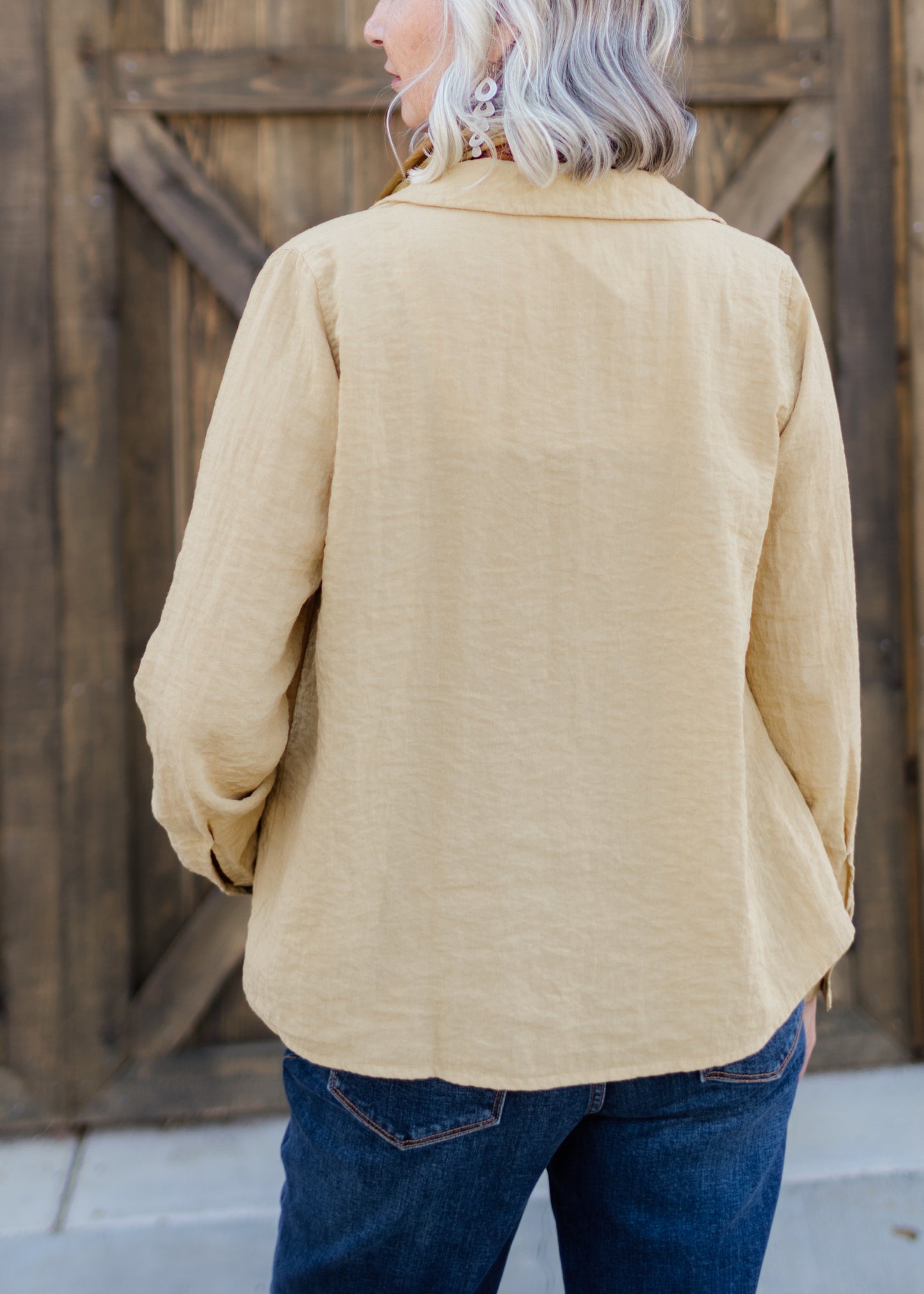 Parachute Fitted Shirt in Mustard | Cut•Loose