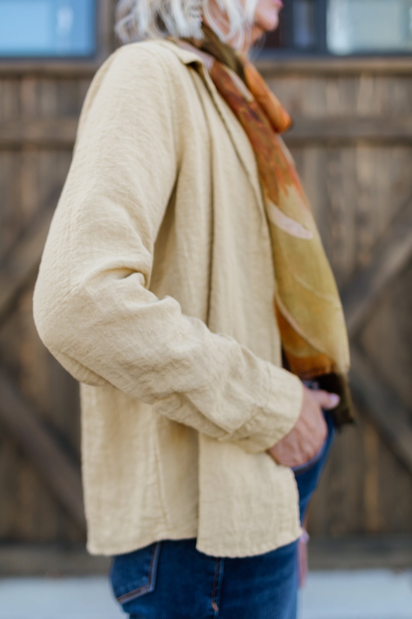 Parachute Fitted Shirt in Mustard | Cut•Loose