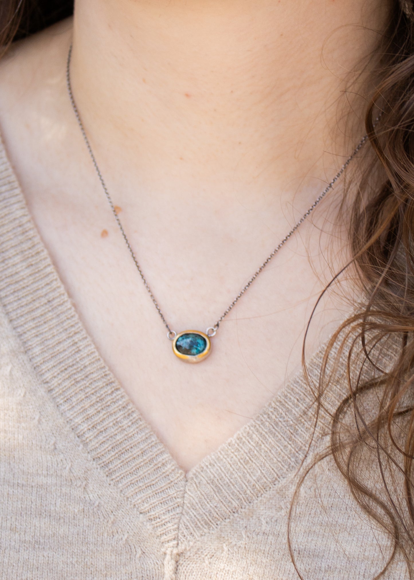 Petite Teal Kyanite Necklace | Austin Titus