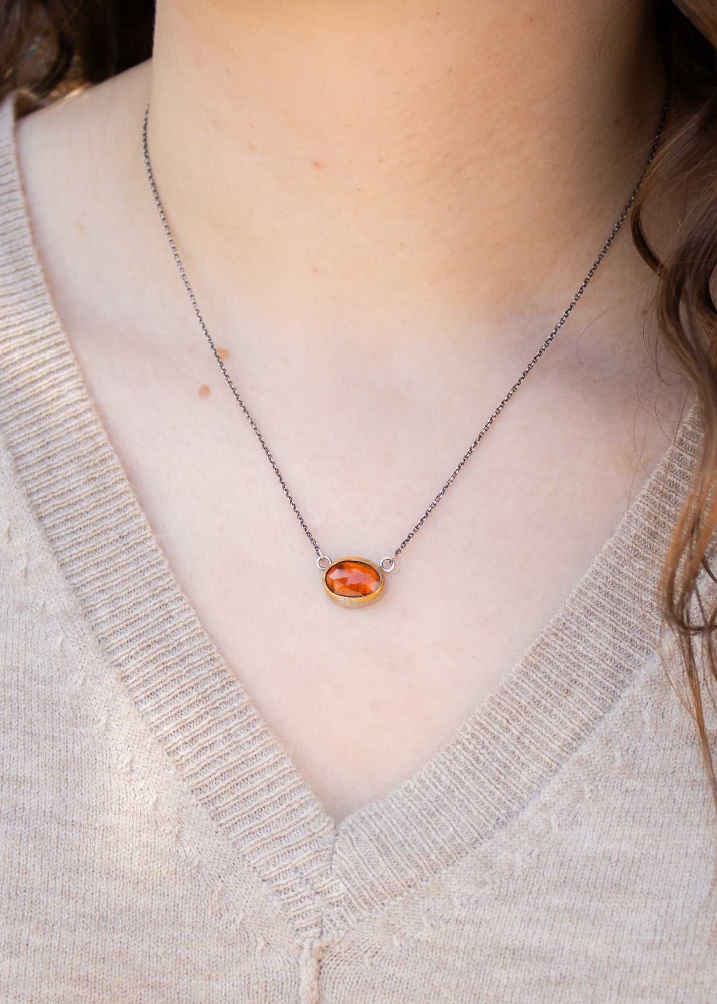Petite Orange Kyanite Necklace | Austin Titus