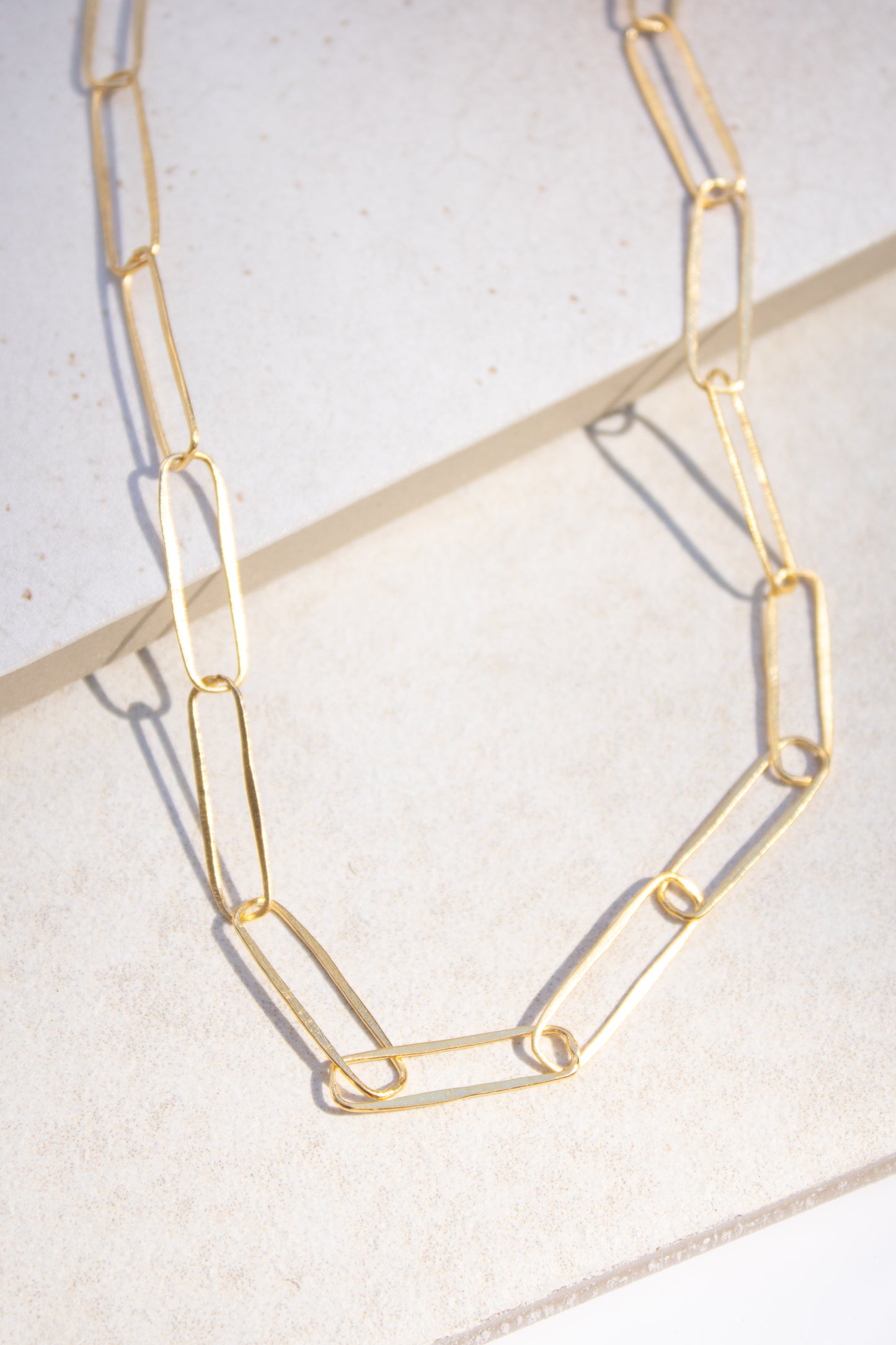 Gold Paperclip Handmade Chain Necklace | Jane Diaz