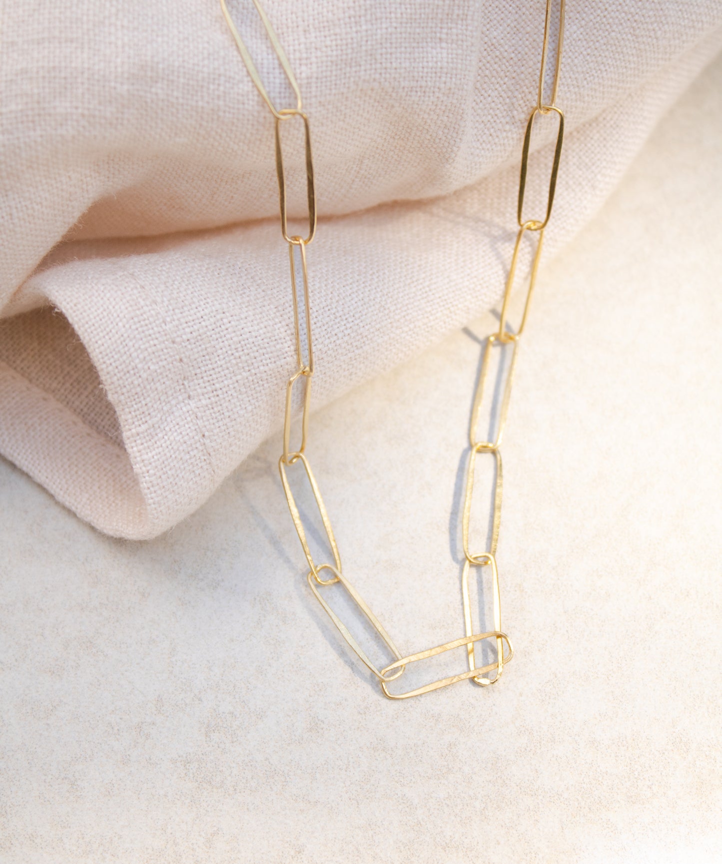 Gold Paperclip Handmade Chain Necklace | Jane Diaz