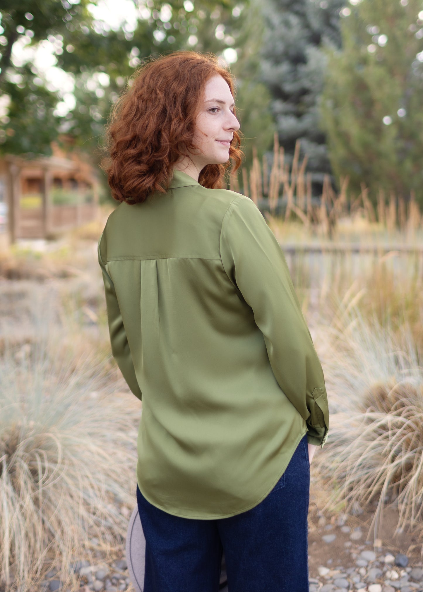Button Front Shirt in Artichoke | Liverpool