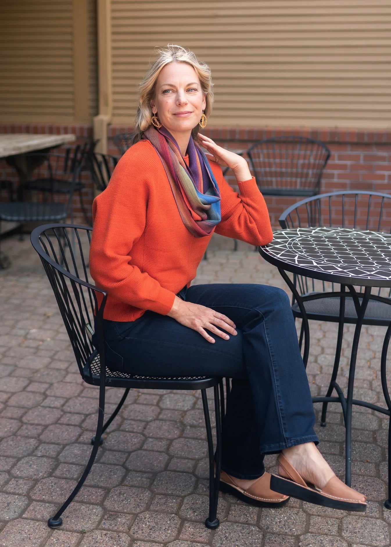Handwoven Bamboo Infinity Scarf in Fuchsia Multi