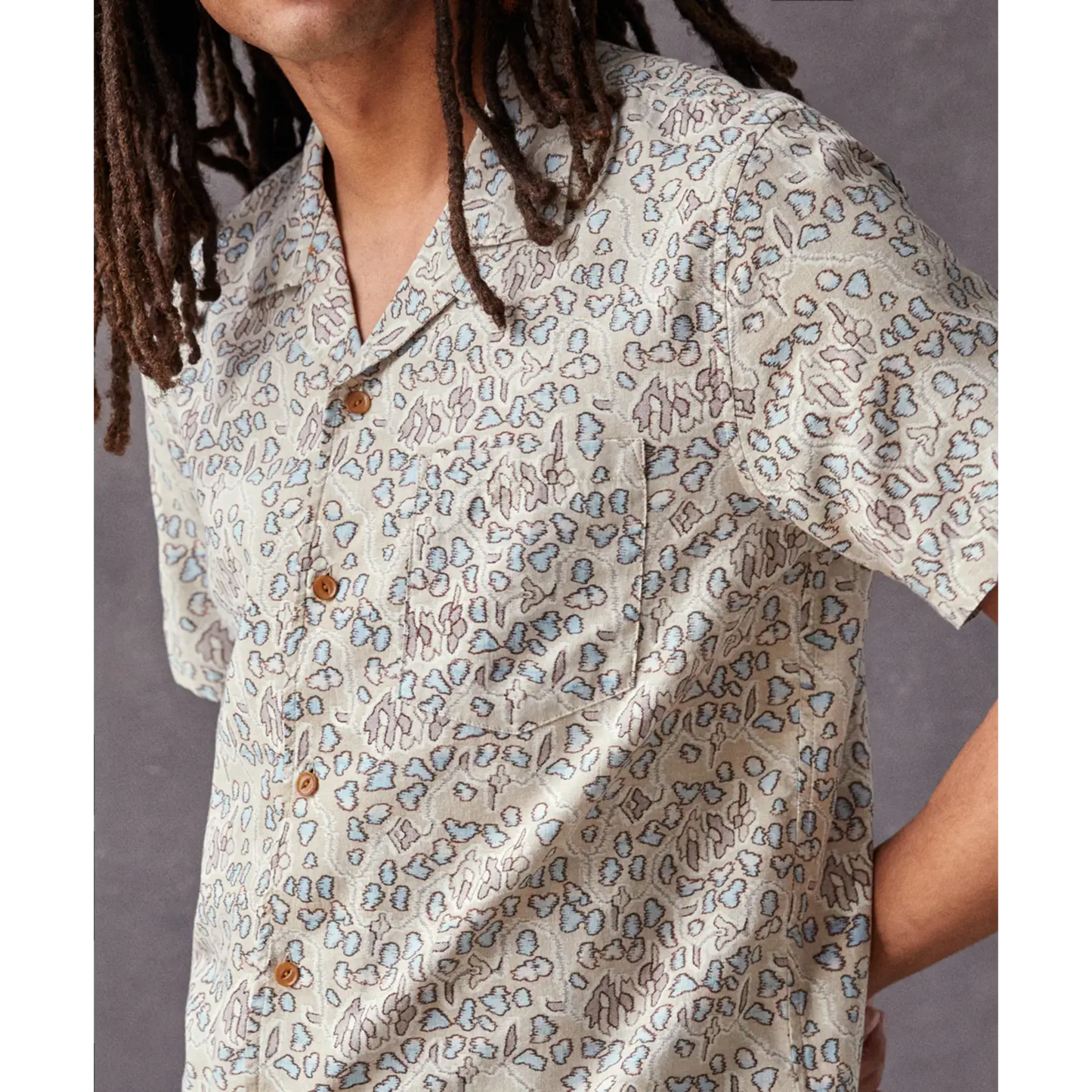 BBQ Shirt in Beige Abstract | Outerknown