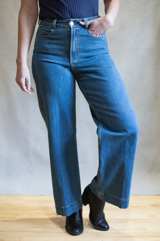 Audrey High Rise Wide Leg in Bluenote | Dear John