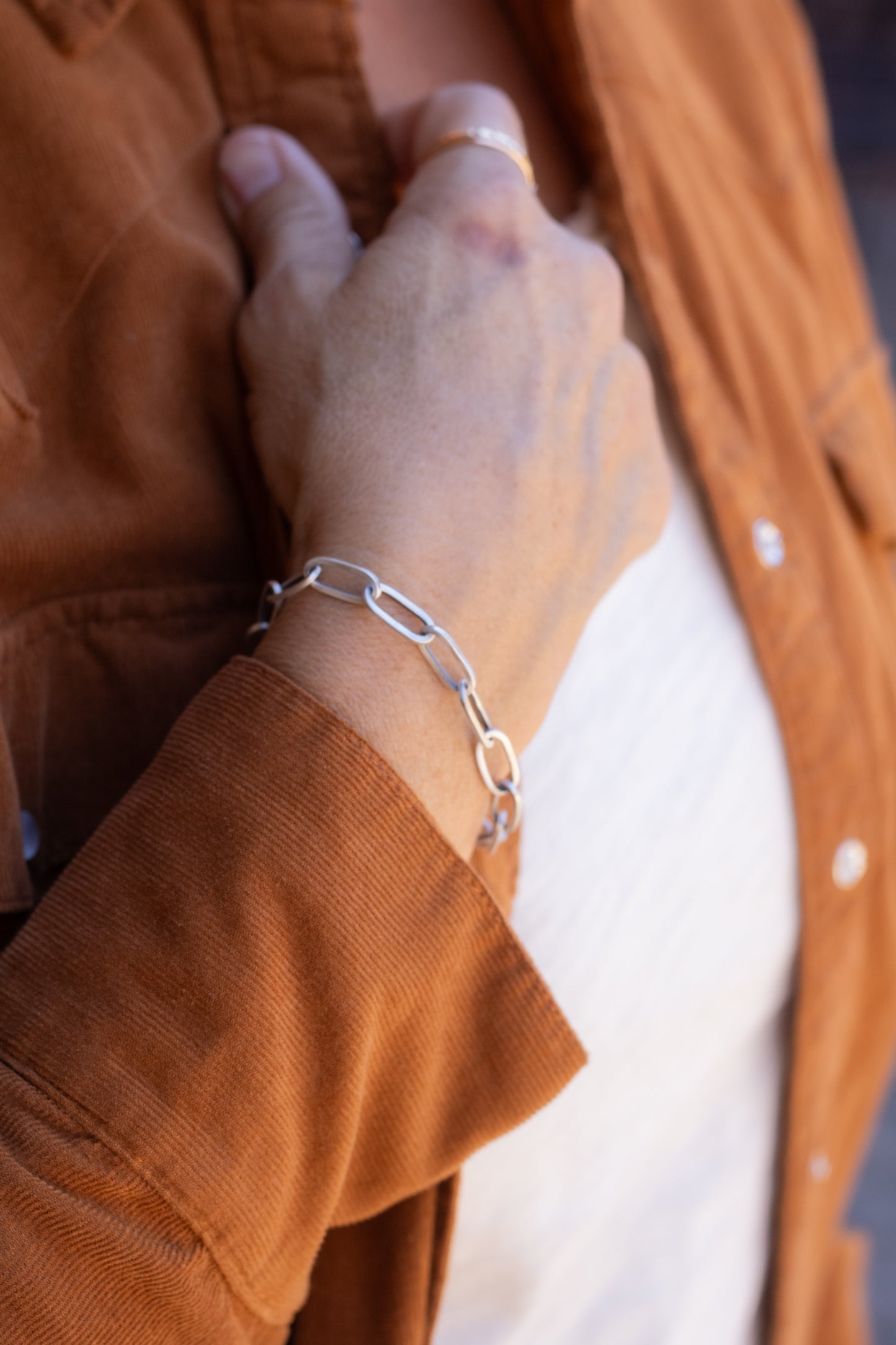 Long Rectangle Link Bracelet | Jane Diaz