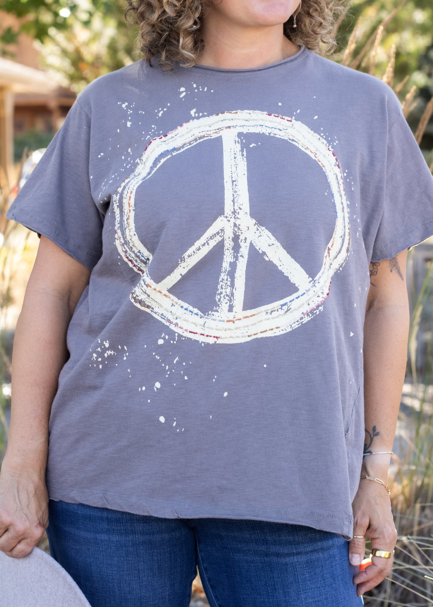 Peace Tee in Gray | Caite