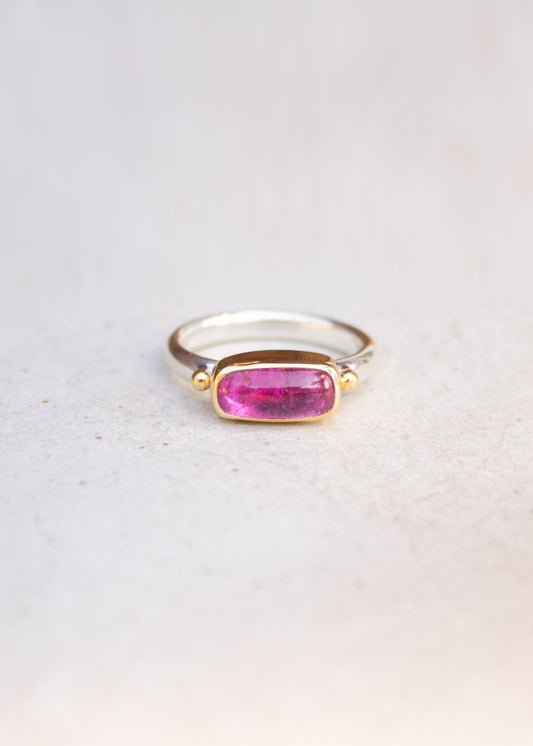Pink Tourmaline Stacker Ring | Linda Blumel