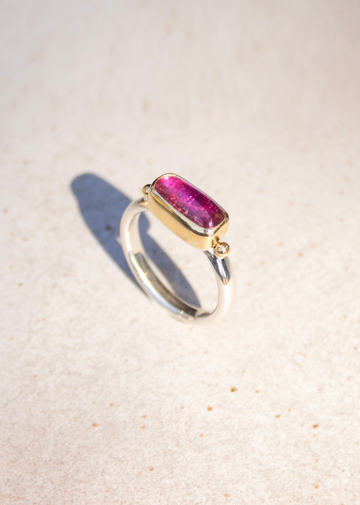 Pink Tourmaline Stacker Ring | Linda Blumel