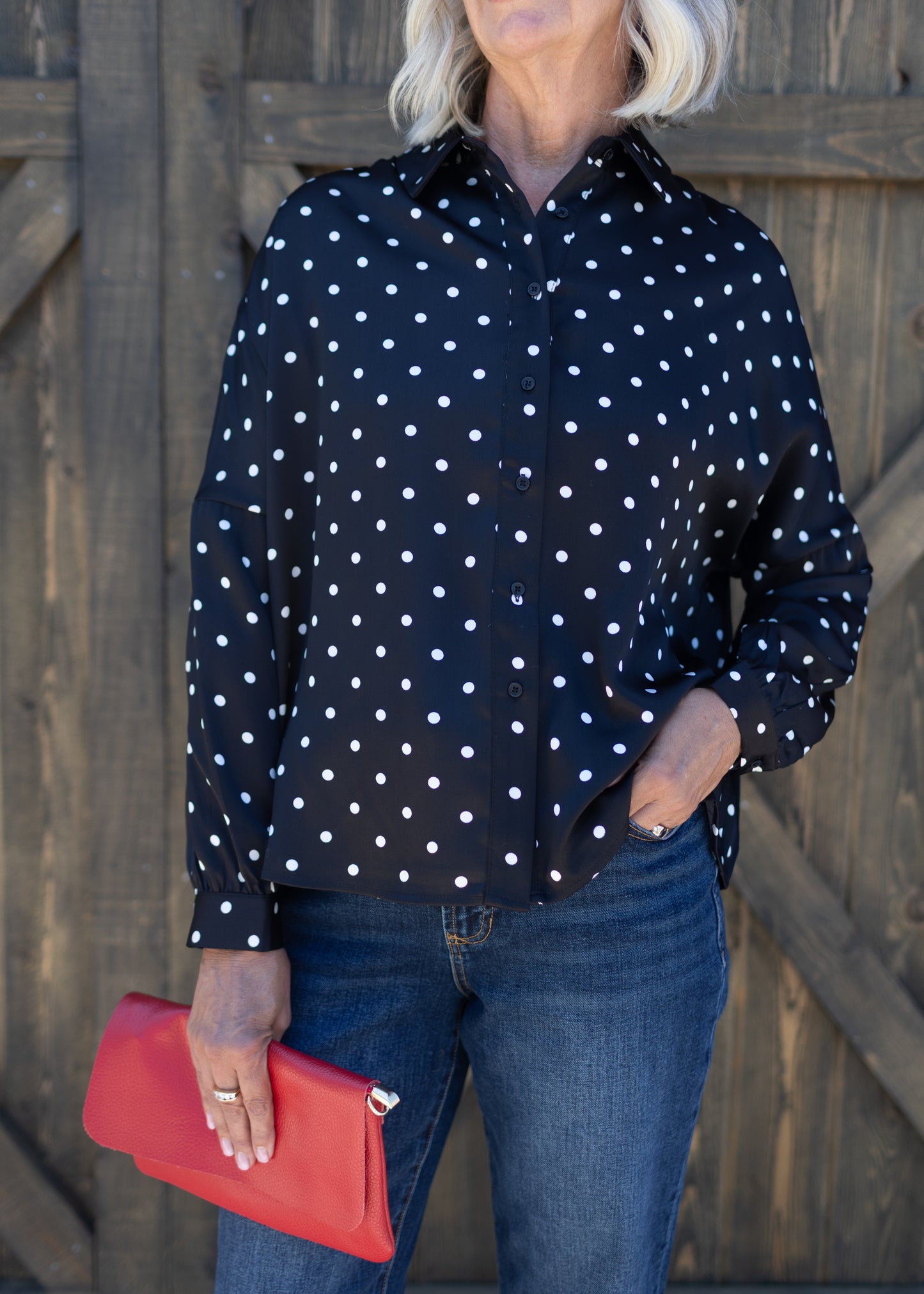 Black & White Polka Dot Blouse