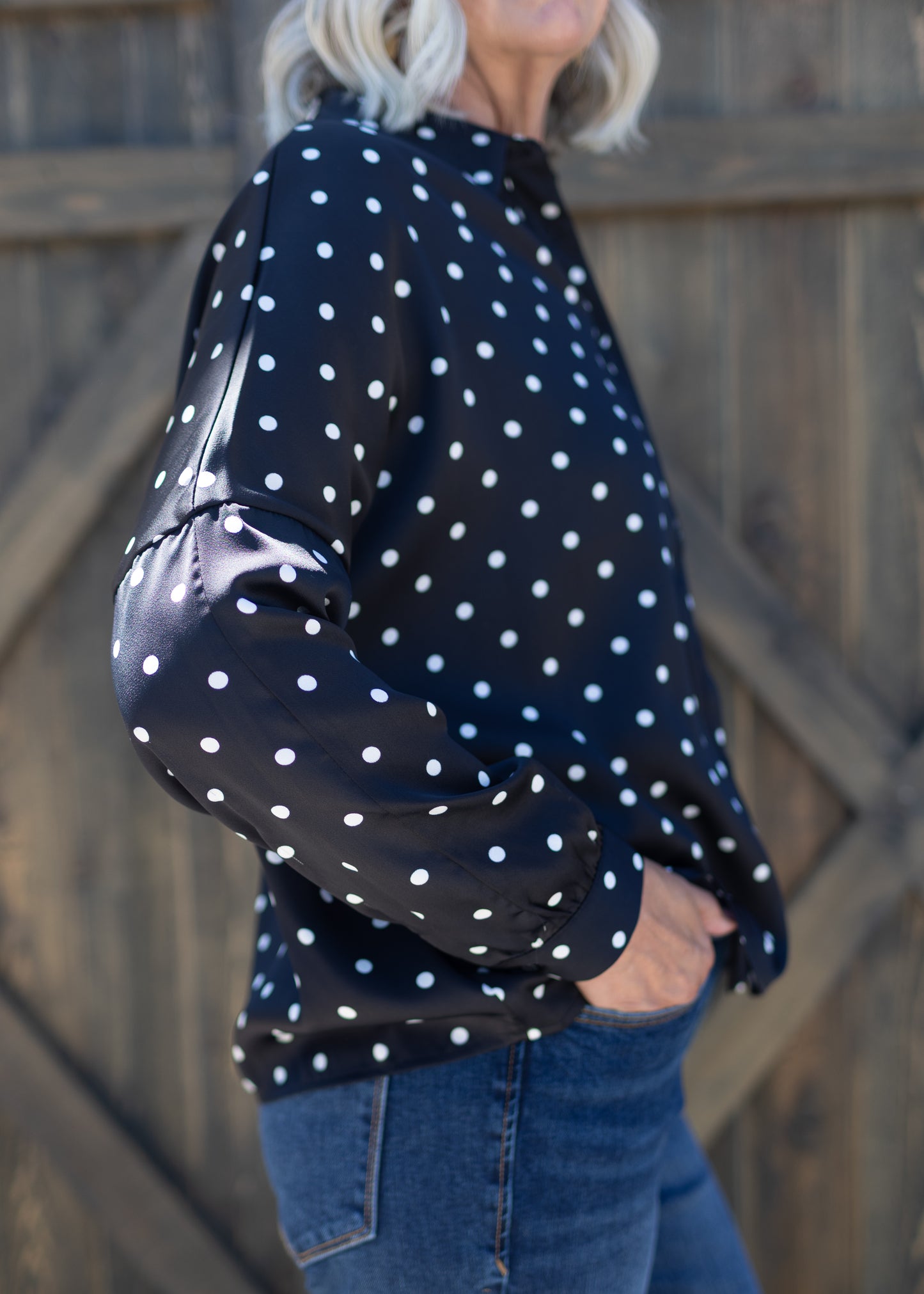 Black & White Polka Dot Blouse