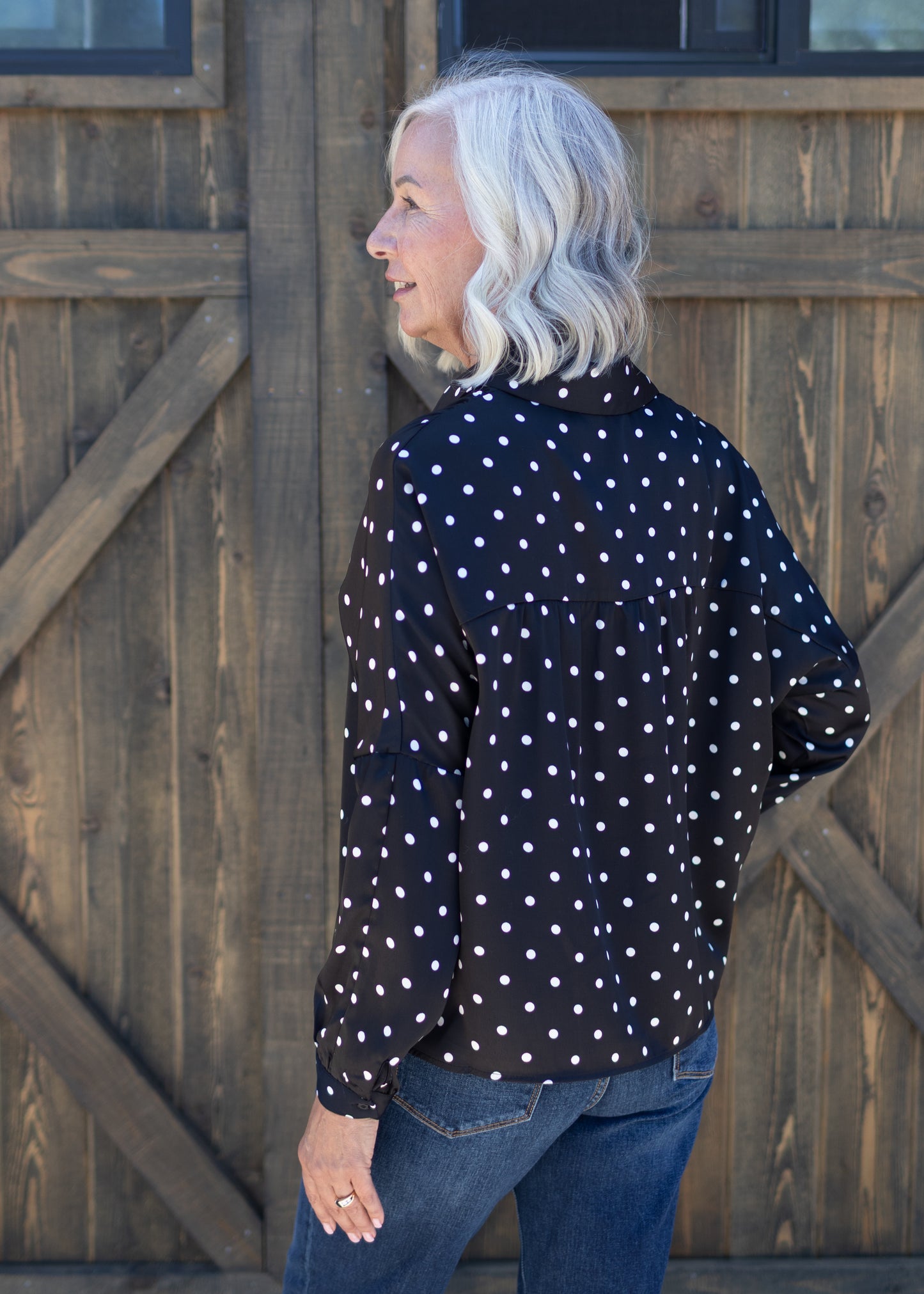 Black & White Polka Dot Blouse