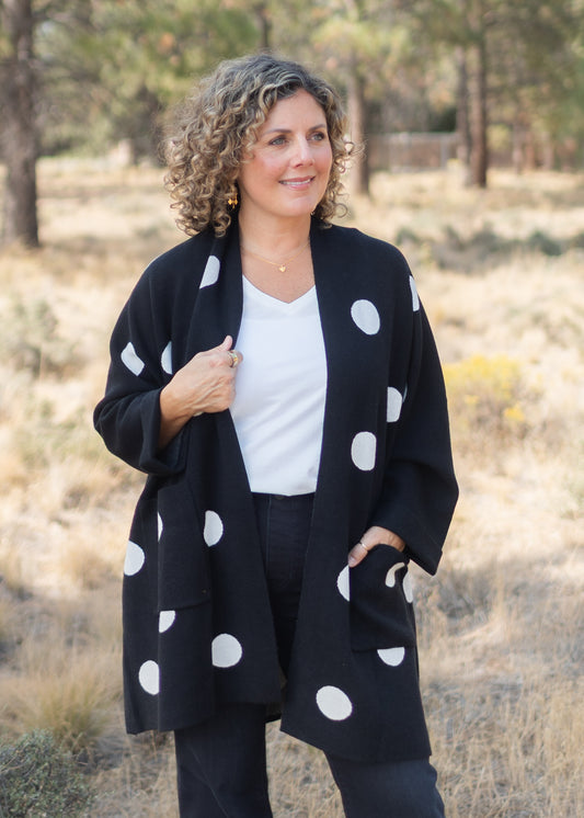 Polka Dot One Size Cardigan