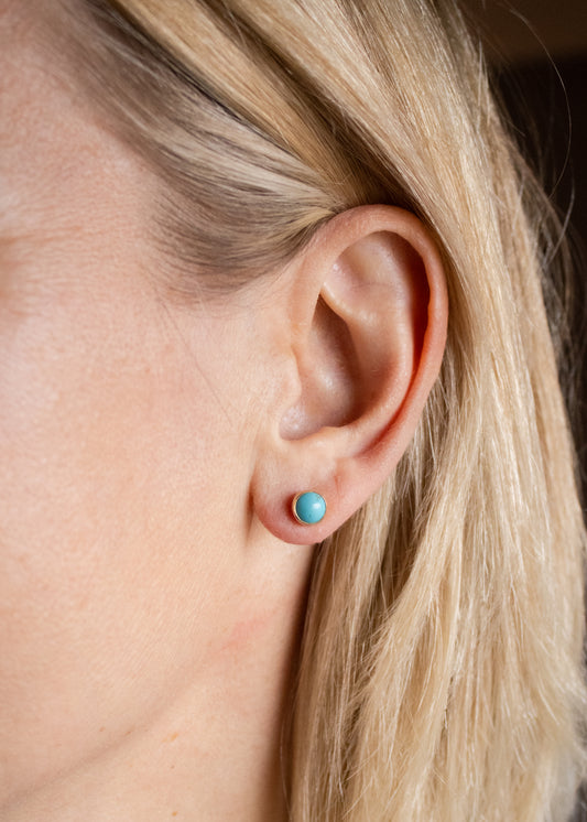 Turquoise Post Earrings | Linda Blumel