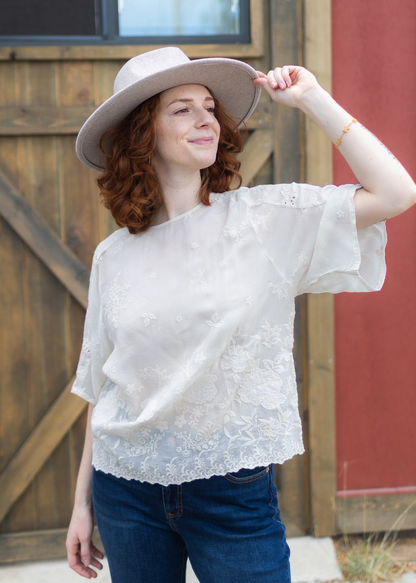 Jonet Blouse in Ecru | Johnny Was