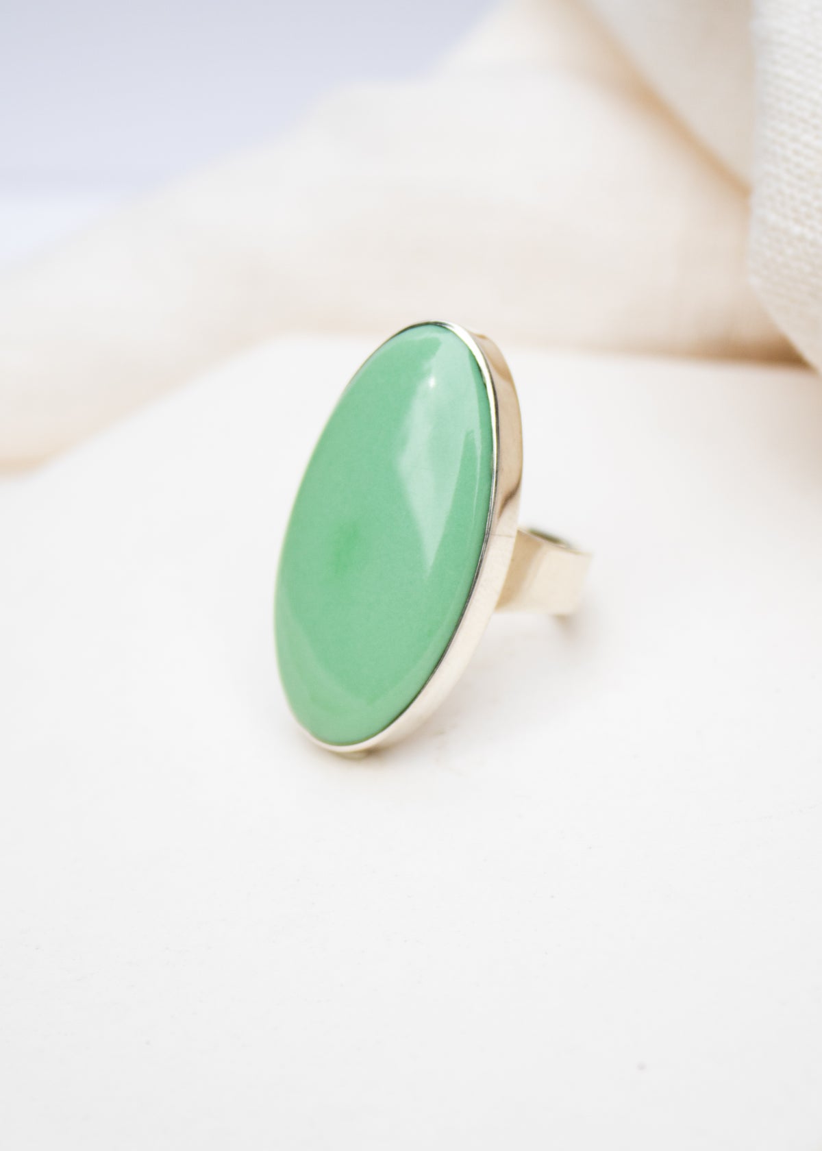 Oval Large Variscite Ring