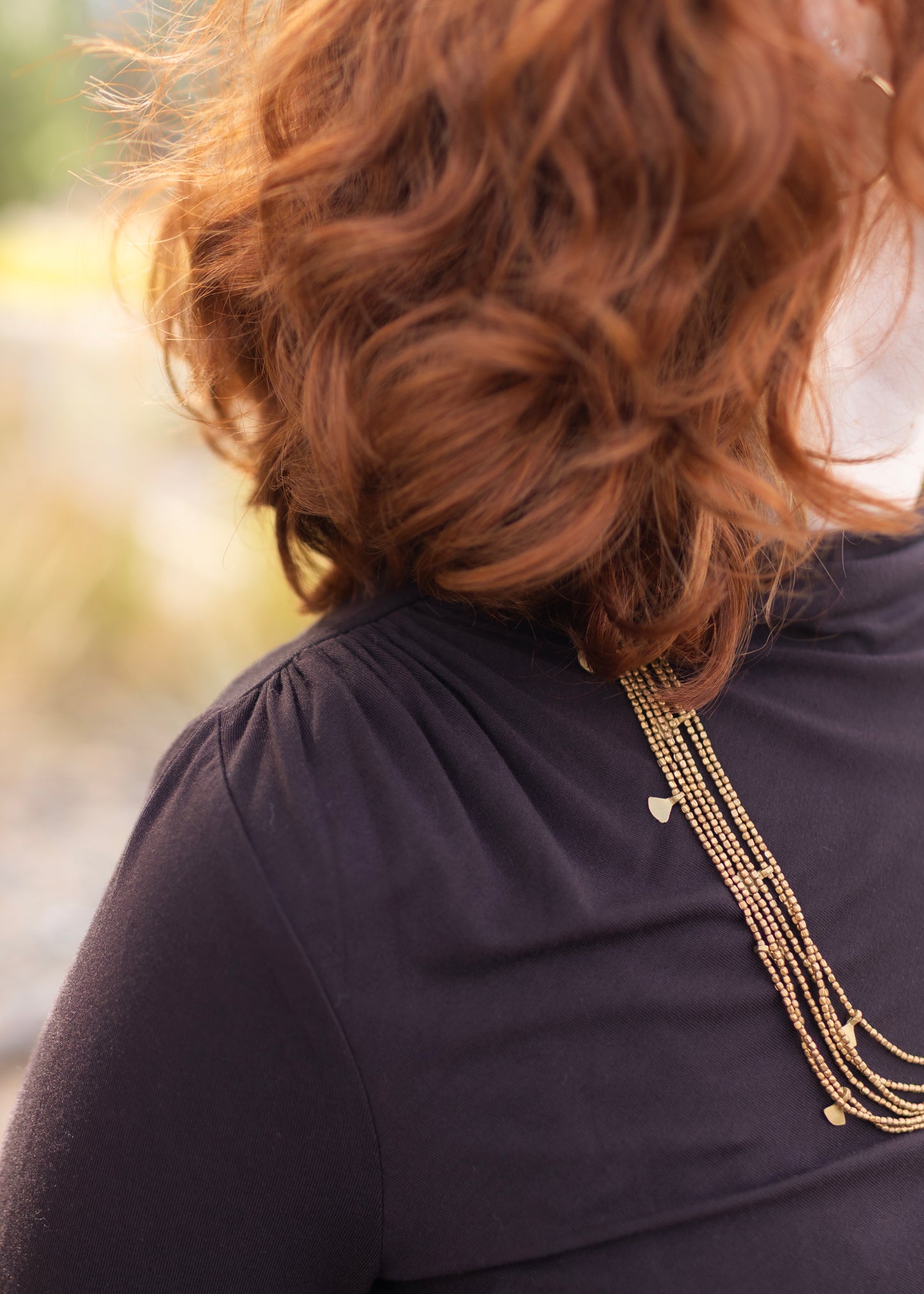 Long Sleeve Shirred Mock Neck in Java | Liverpool