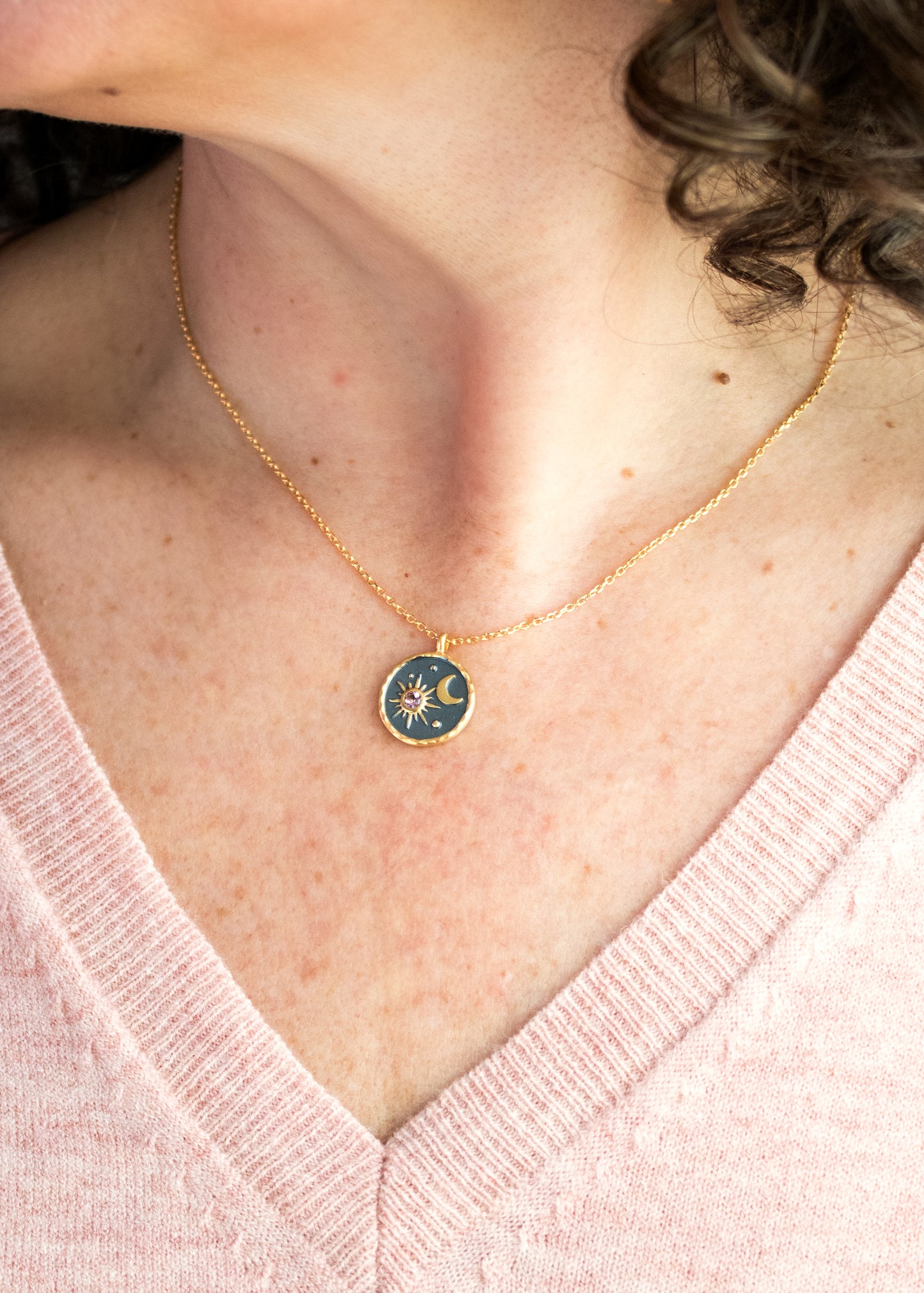 Celestial Birthstone Necklace - February | Satya